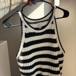 Never Worn Black and White Striped Tank Top